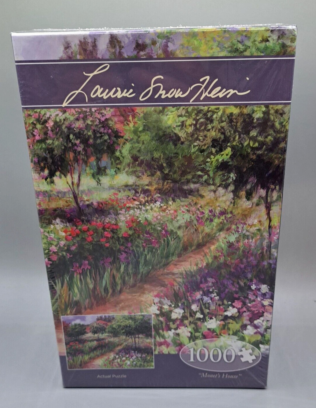 Laurie Snow Hein Monet's House 1000 piece puzzle flowers garden NEW Jigsaw 27x20