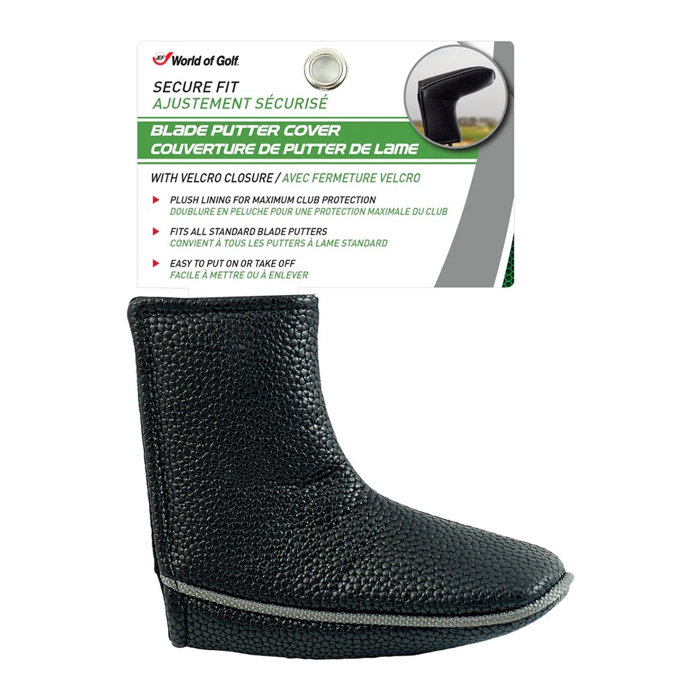 NEW Jef World of Golf Blade Putter Headcover - Black