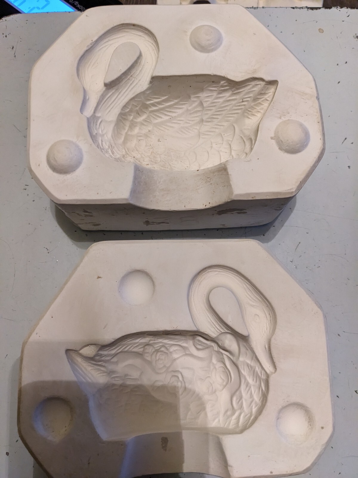Vintage Slip Casting Ceramic Mold Swan 