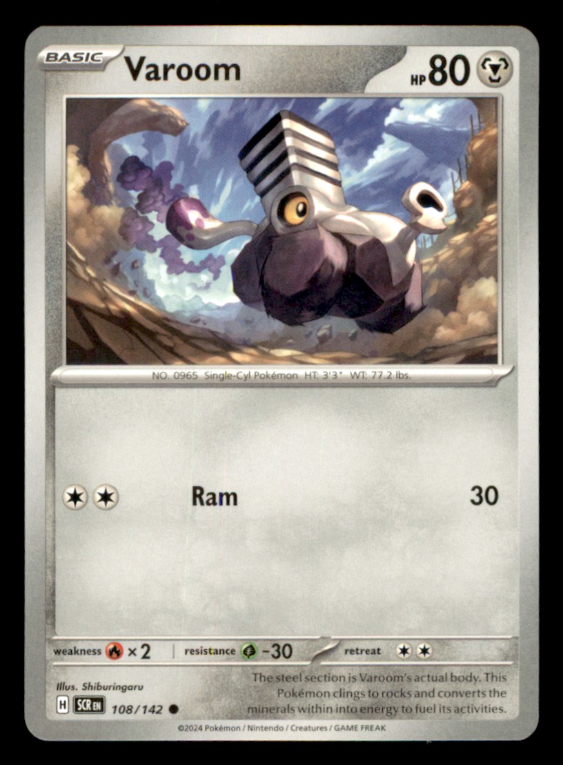 Varoom Common SV07: Stellar Crown 108/142 NM Normal Pokemon