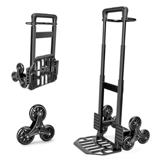  460 LBS Folding Dolly Cart with Wheels for Stairs, Stair Climbing Dolly