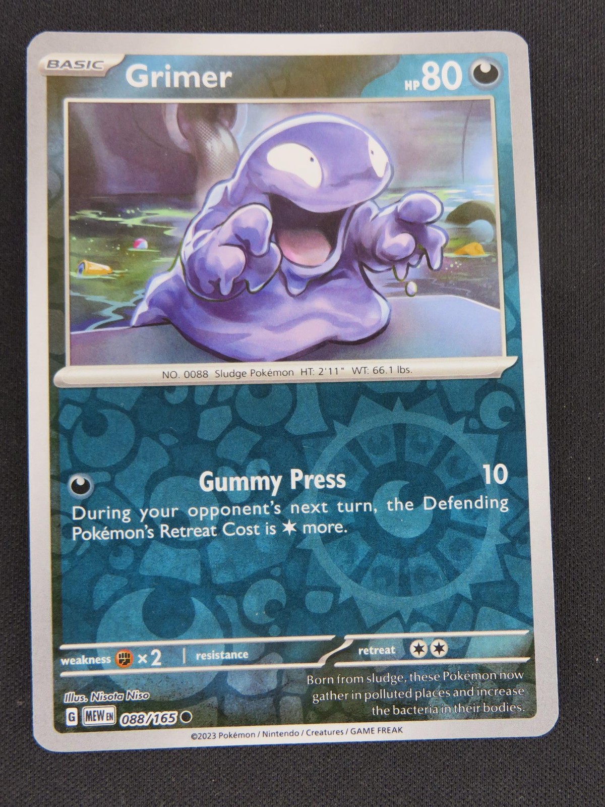 Grimer 088/165 Common 151 Pokemon Reverse Holo NM
