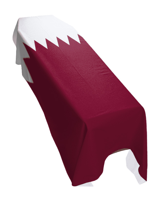 Qatar Coffin Drape Flag - Premium Quality and Made To Order in the UK
