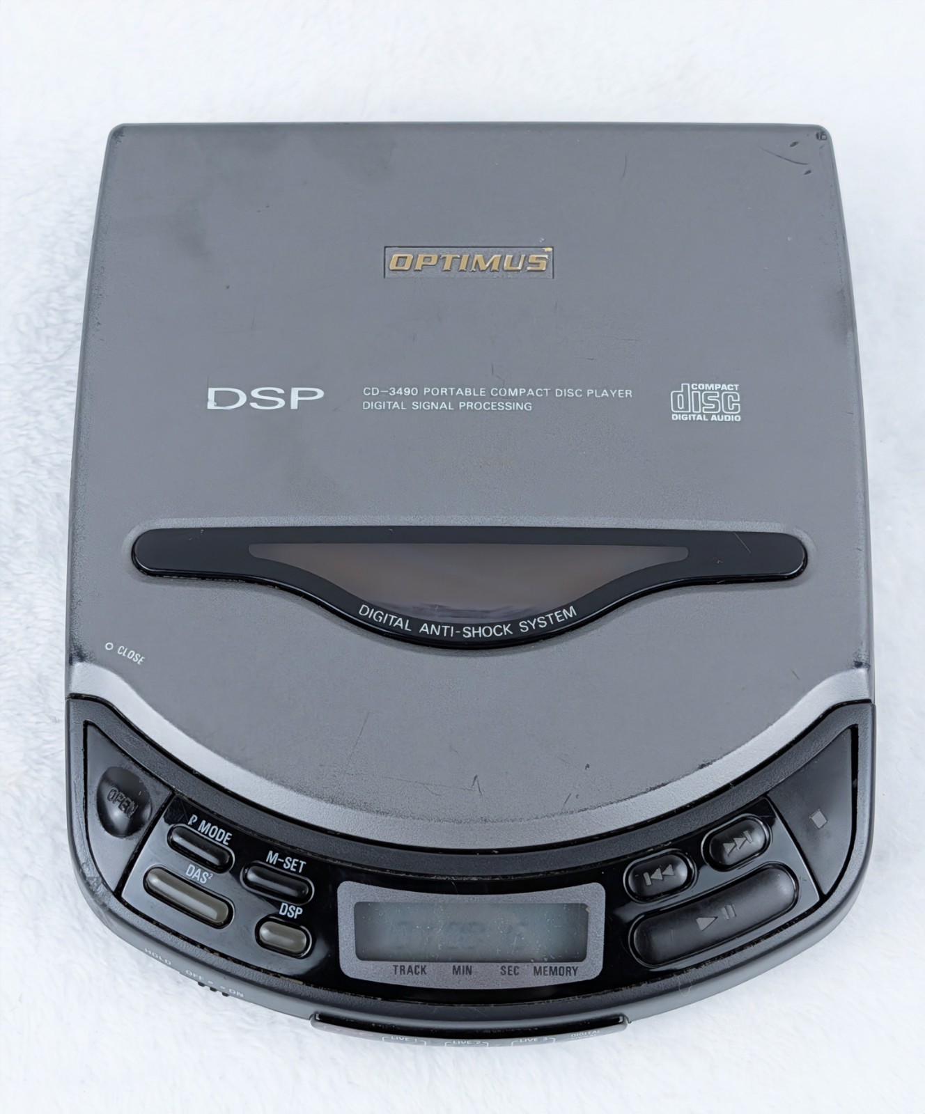 Optimus CD-3490 Portable Compact Disc Player Digital Signal Processing