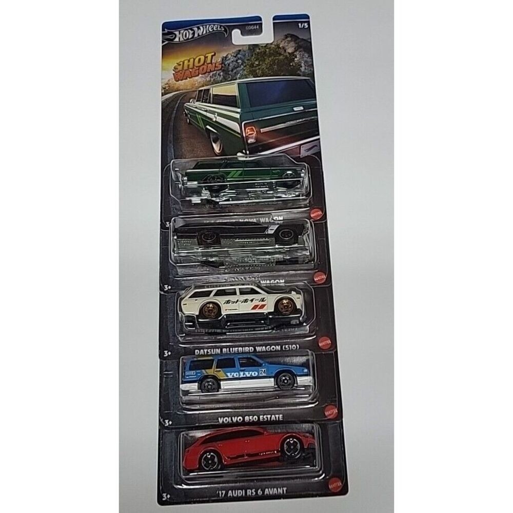 2024 Hot Wheels 64 Chevy Nova Wagon Green #1 HW Hot Wagons Lot of 5