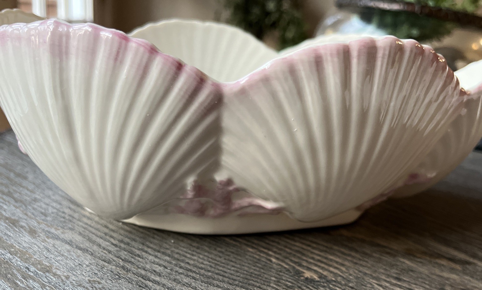 Minty Belleek Ireland Luxury Beach Home Decor  Show Shell Anniversary Bowl