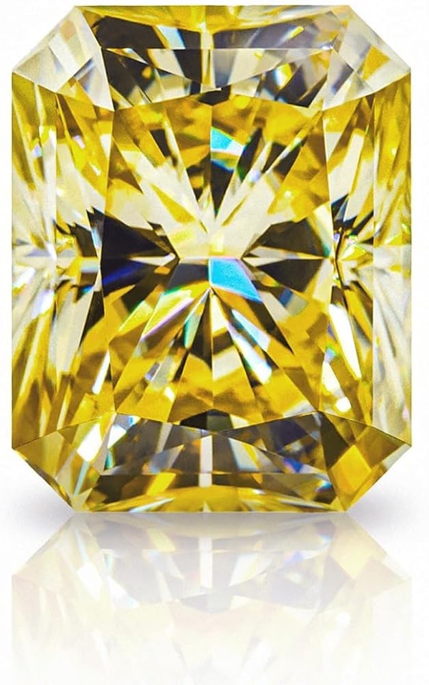 3 Ct Lab Grown Diamond Radiant Cut Yellow Color VVS1 Clarity Diamond Certified