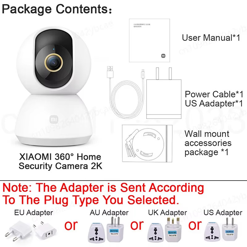 Home Security Intelligent Wifi Camera PTZ 2K，360° Panoramic View，3Mp，Ai Face Rec