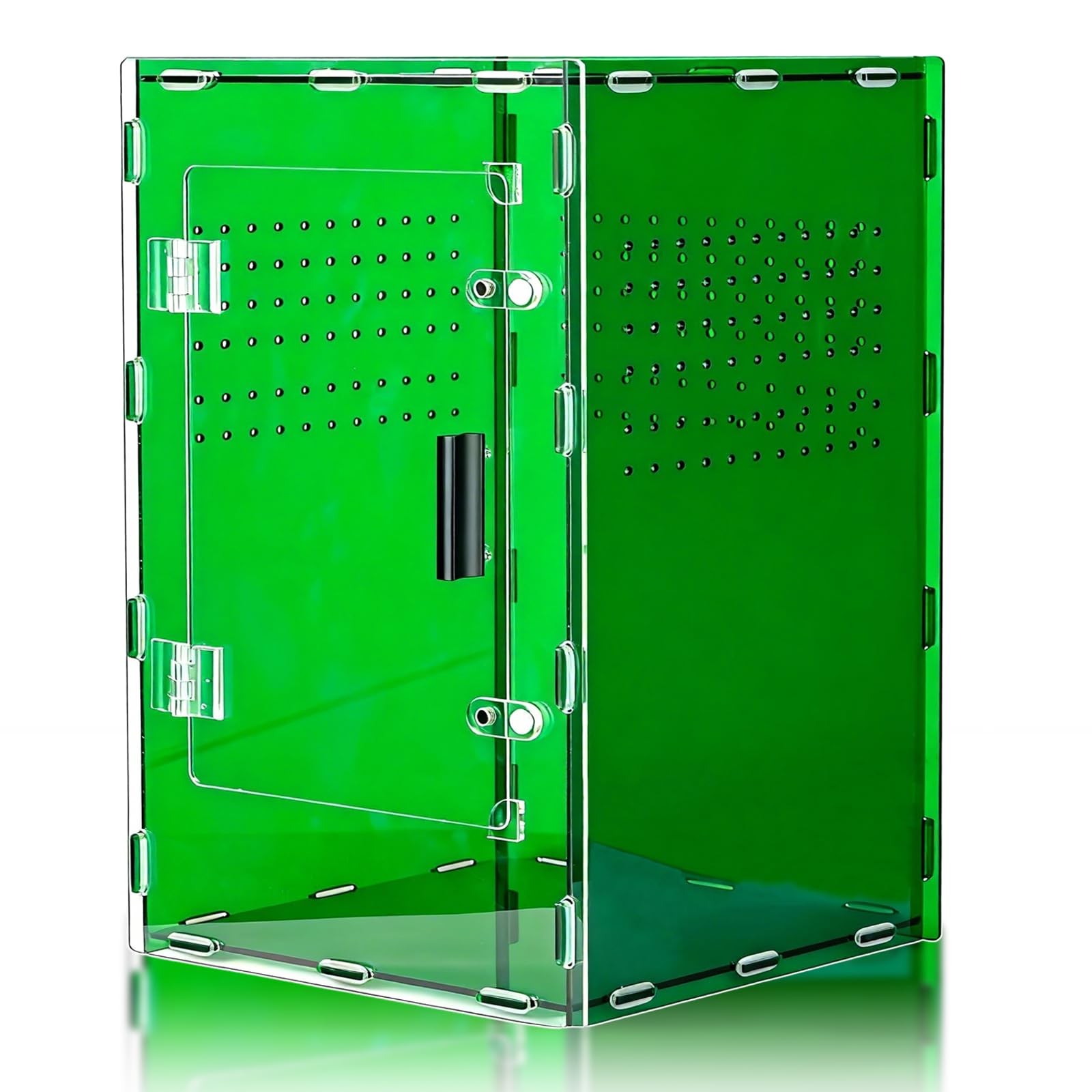 8x8x12 Acrylic Terrarium Reptile Tank – Cyberpunk Deep Green Reptile Enclosur...