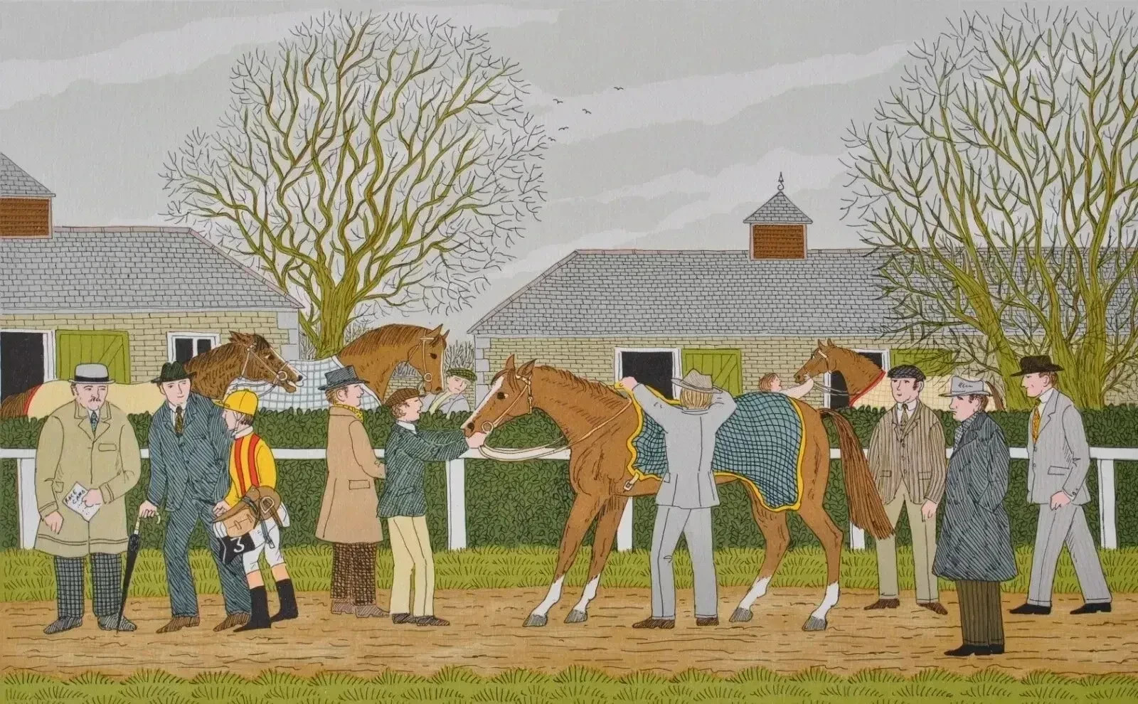 Vincent HADDELSEY : Le Jockey, LITHOGRAPHIE Originale signée, 100 ex