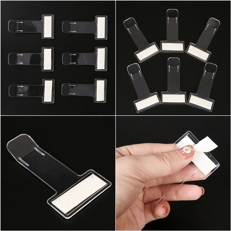 5Pcs Portable Car Windscreen Parking Ticket Clear Permit Holder Clip Sticker