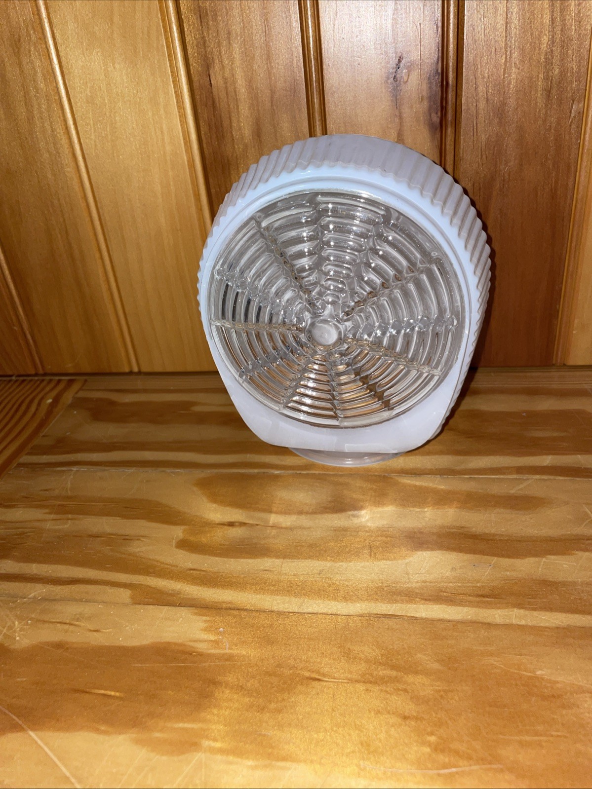 Vintage 1950's Rib Glass Wall Bathroom Light Fixture Replacement Globe 3" Fitter