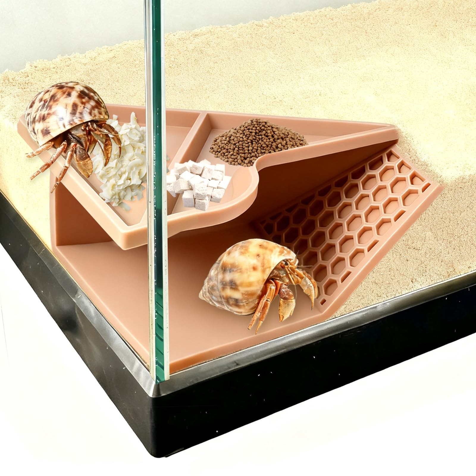 Sandy Hermit Crab Tunnel Cave Corner Underground Climbing Tank Accessory