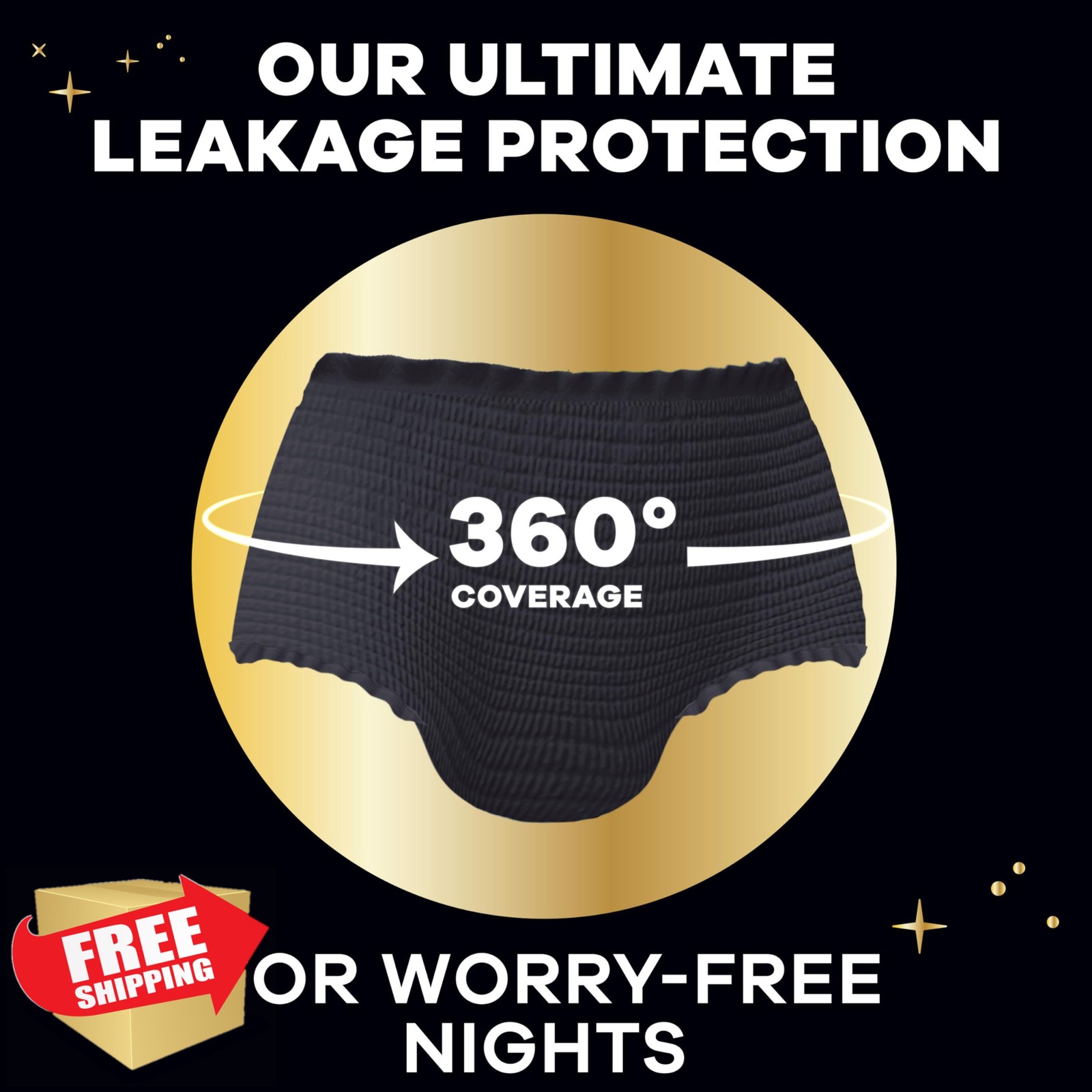 Always ZZZs Disposable Period Underwear, S/M, 26 Count