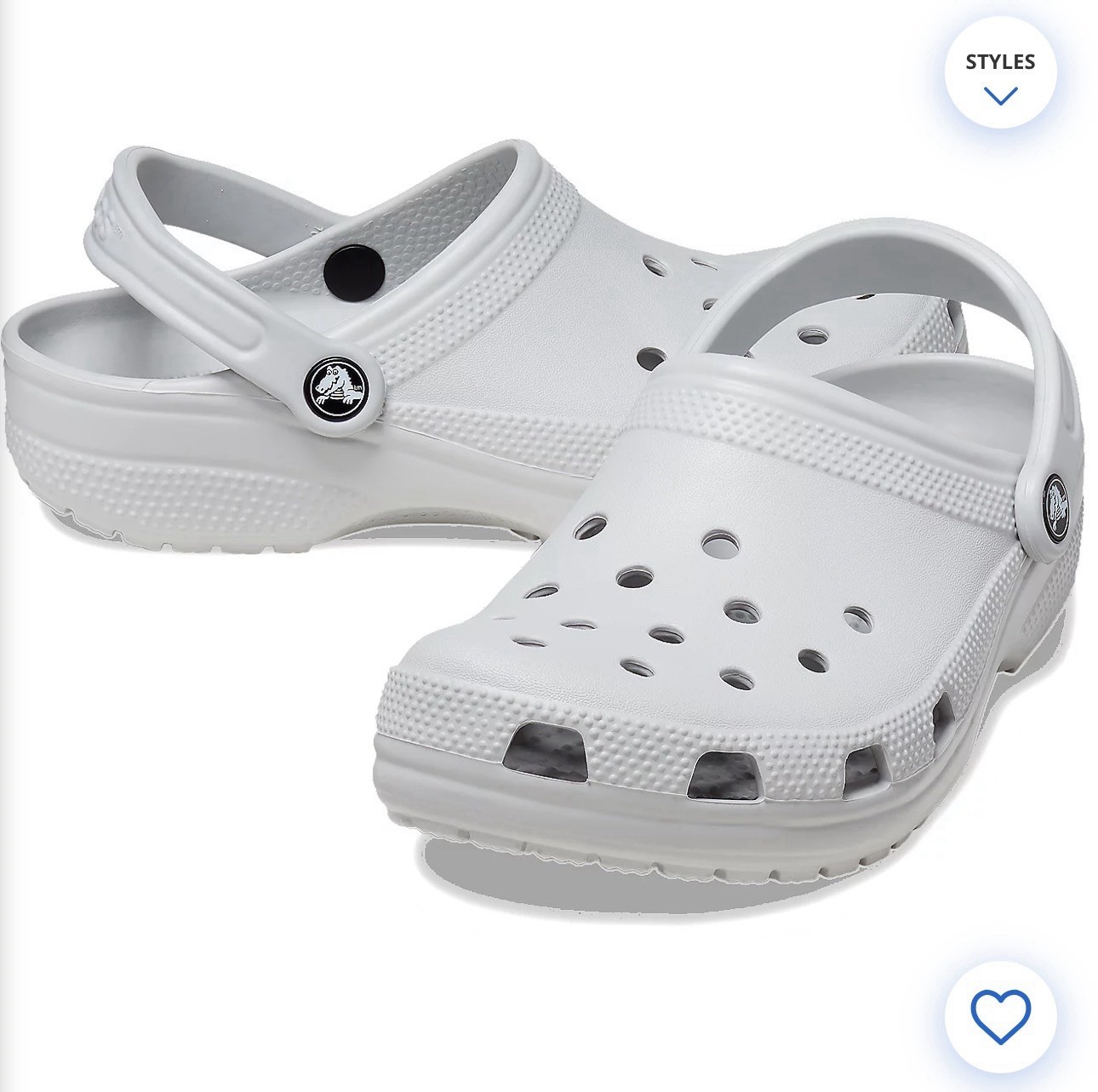 Crocs Unisex Classic Clog - Light Gray -10Men /12 Women-Brand New📩