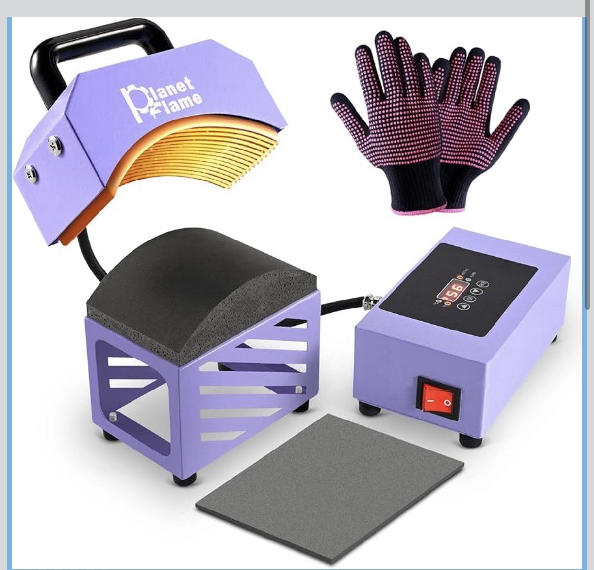 Hat Press, Mini Hat Press Heat Machine for Caps Hats with 5.4" * 3.1" Curved