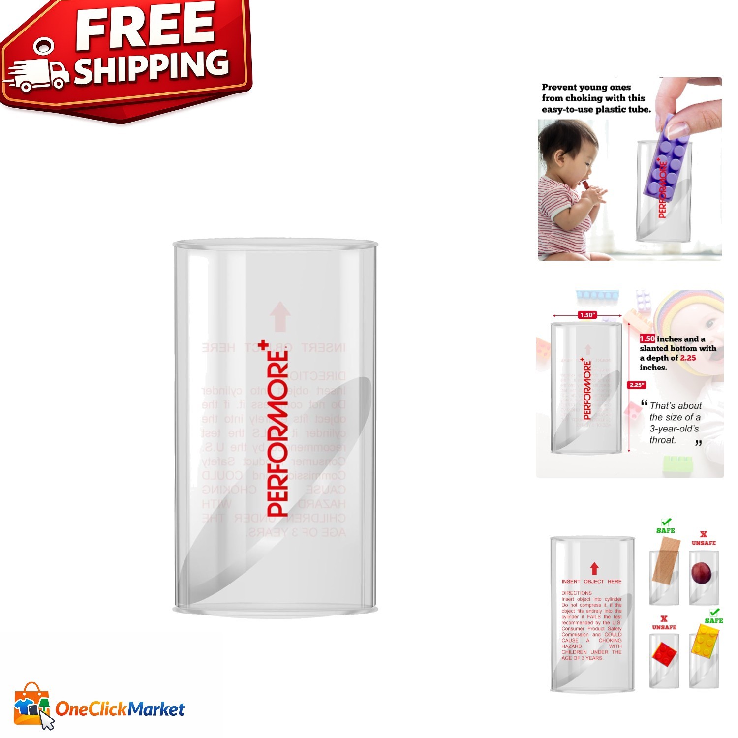 Transparent Choke Safety Tester: Portable Device for Identifying Child Hazards