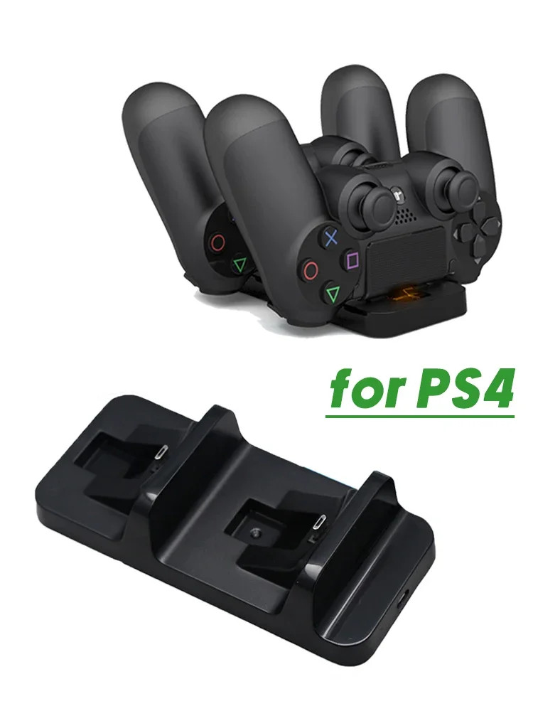 Dual Controller Fast Charger for PS4 Controller Charging Dock Base Stand Holder 