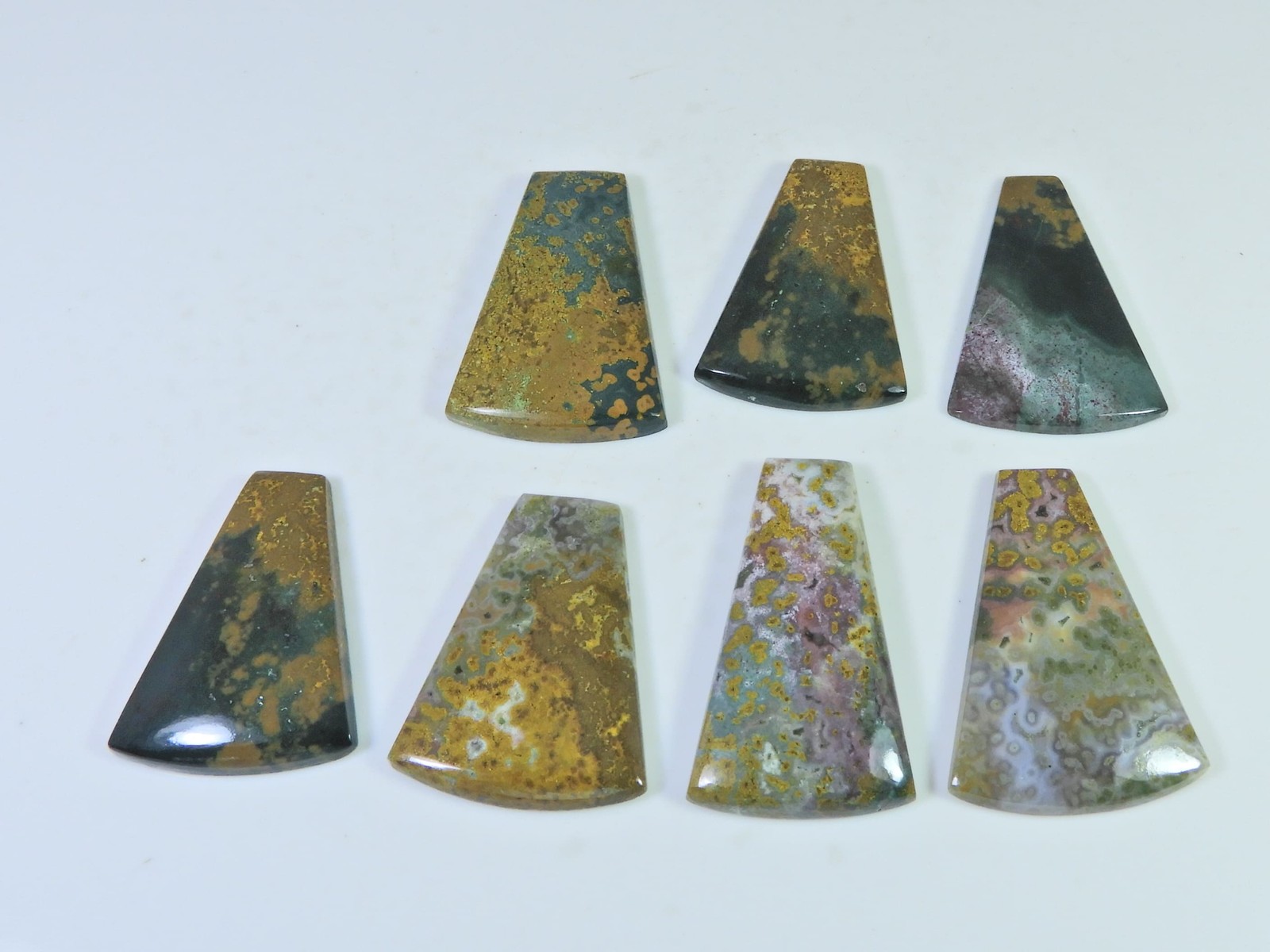 202Cts. Natural Ocean Jasper Fancy Cabochon Loose Gemstone 7Pcs Lot 31-36 MM u24