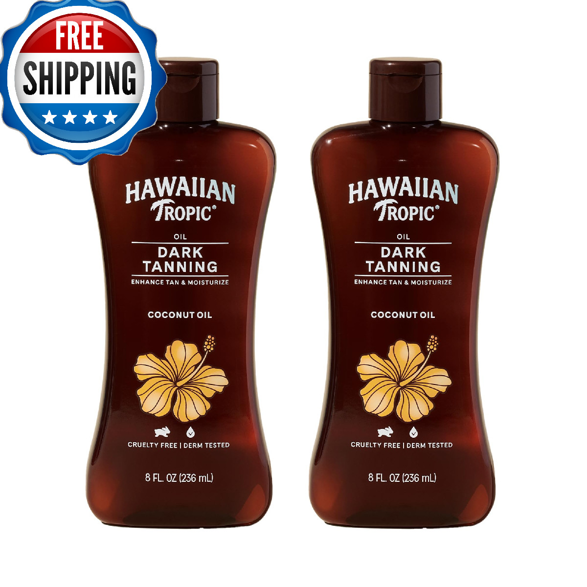 Hawaiian Tropic Dark Tanning Oil, 8 Fl Oz - Cocoa Butter & Coconut Oil Formula