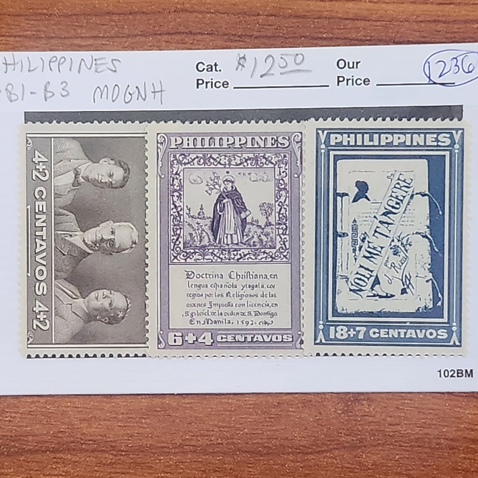 Philippines #B1 - B3 MOGNH - CV $12.50 - Lot #12361