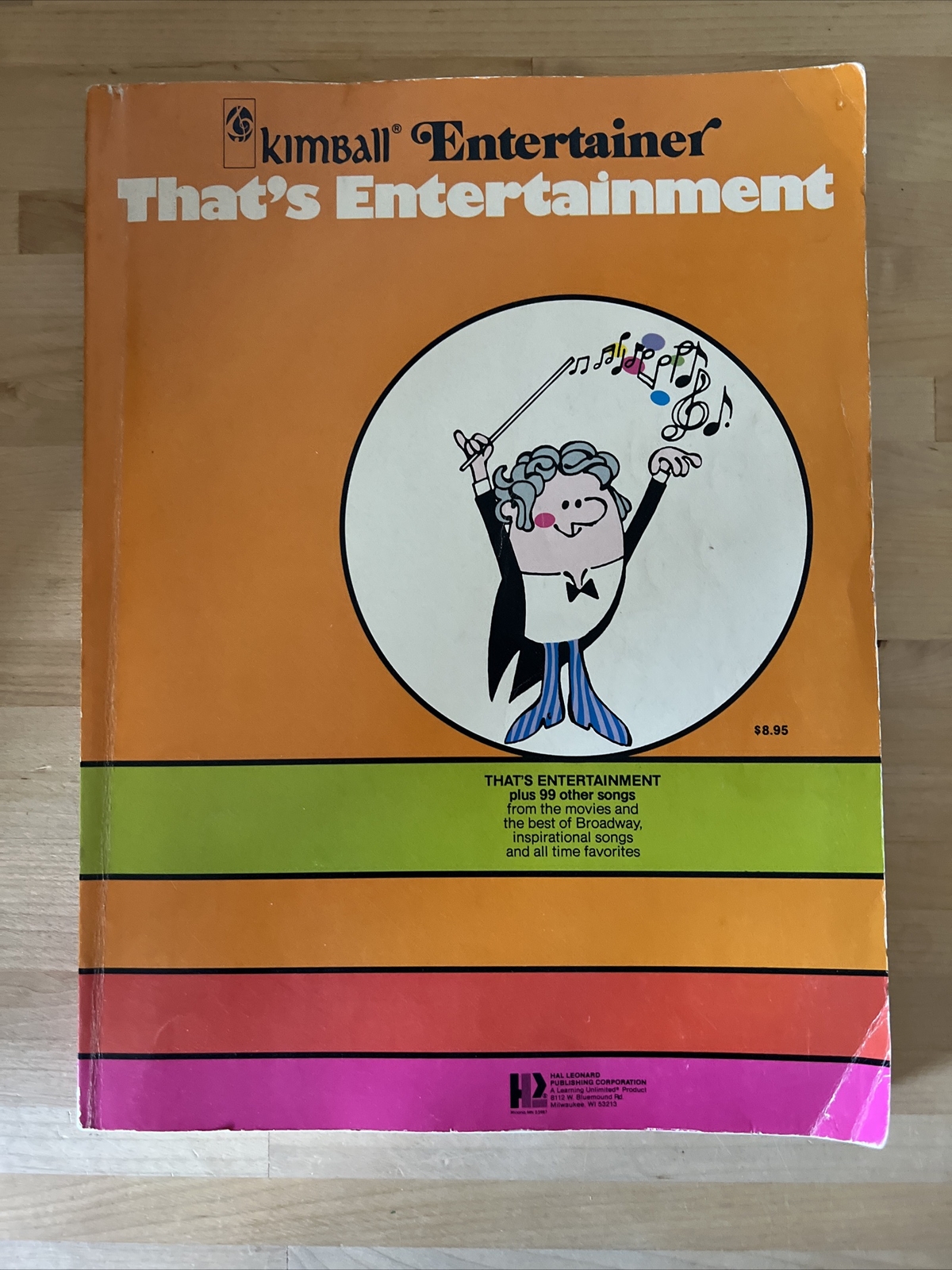 Kimball Entertainer  1975 Songbook That's Entertainment Hal Leonard Broadway