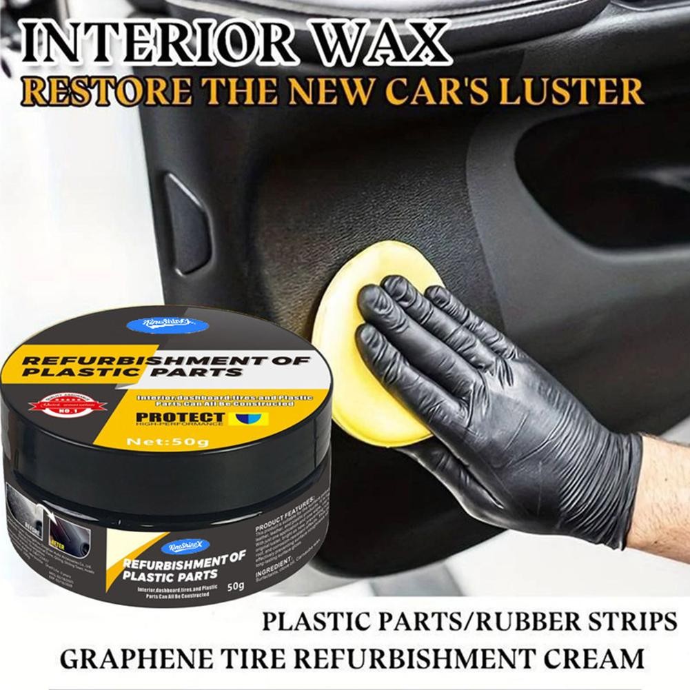 Car Plastic-Restorer Back Black Gloss Interior Leather Wax Polish-Coatin g U7Y0