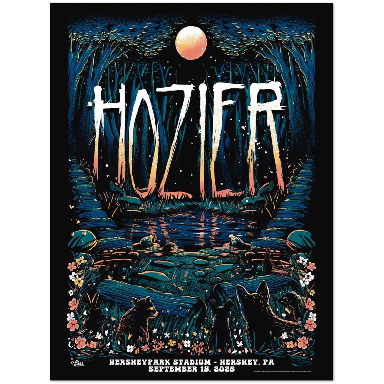 Hozier Hersheypark Stadium Hershey PA September 19 2025 Concert Poster