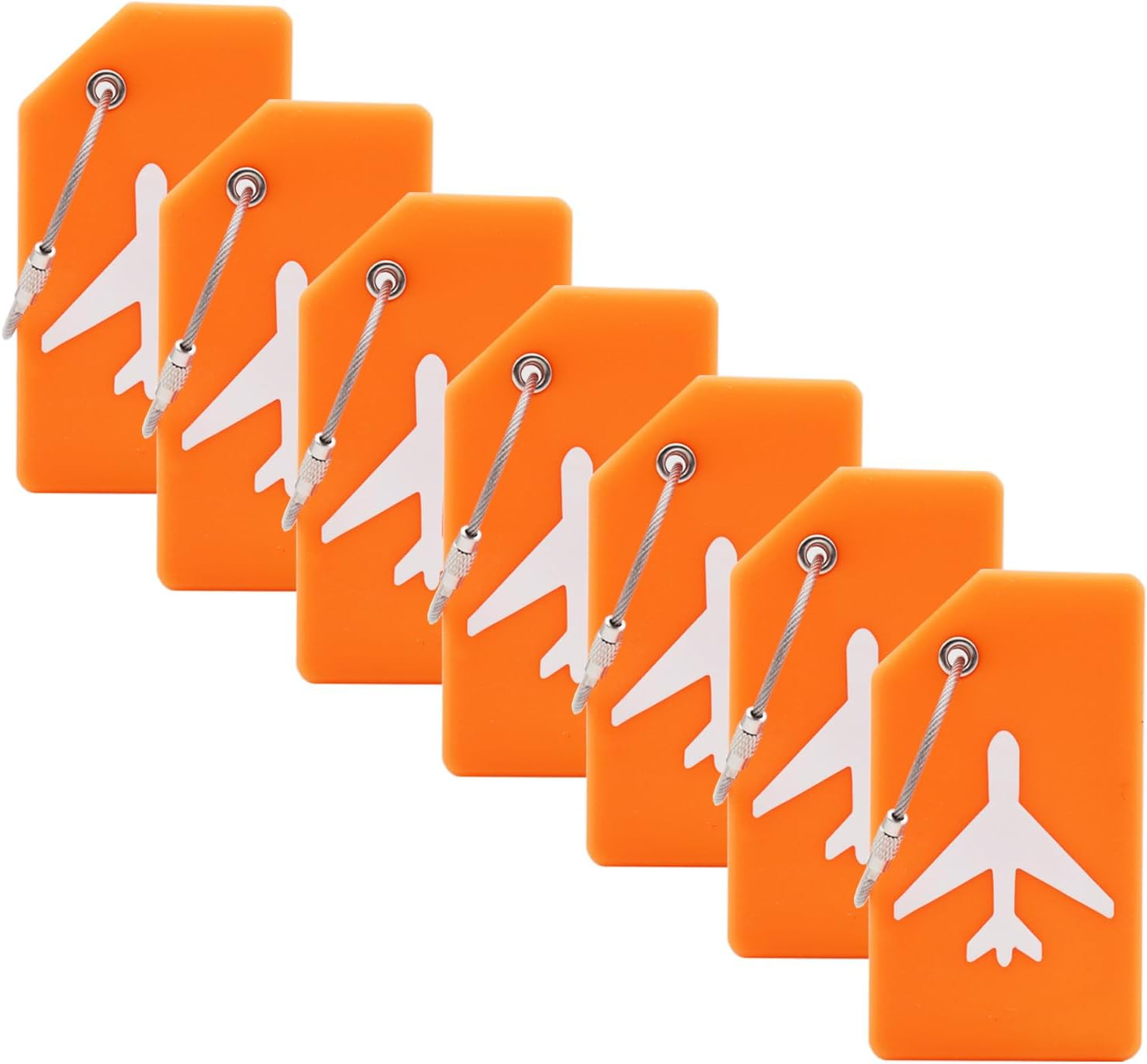 7 Pack Silicone Luggage Tag Baggage Handbag Travel Suitcase Tags with Name ID Ca