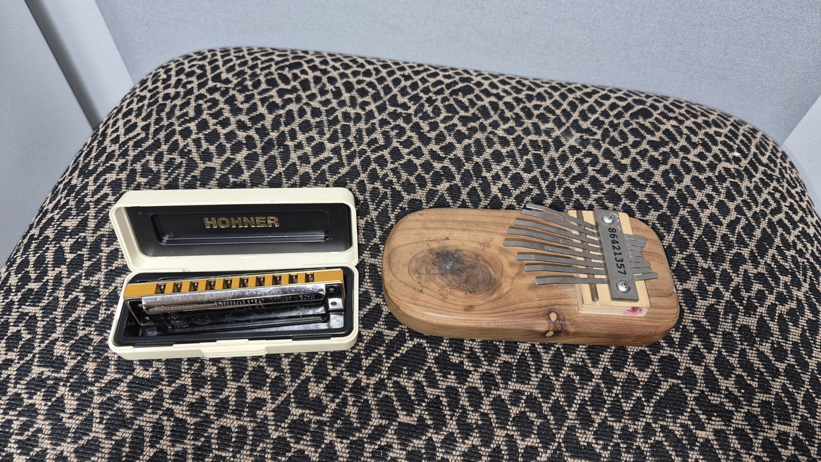 Hohner Marine Band Harmonica with Case & Wooden Kalimba Thumb Piano