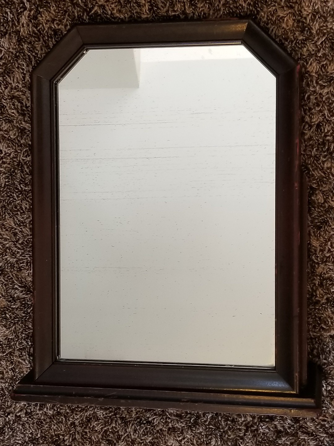 W@W Vintage Art Decco 1920's WHITE SEID Vanity Mantle Mirror #824P Baltimore USA