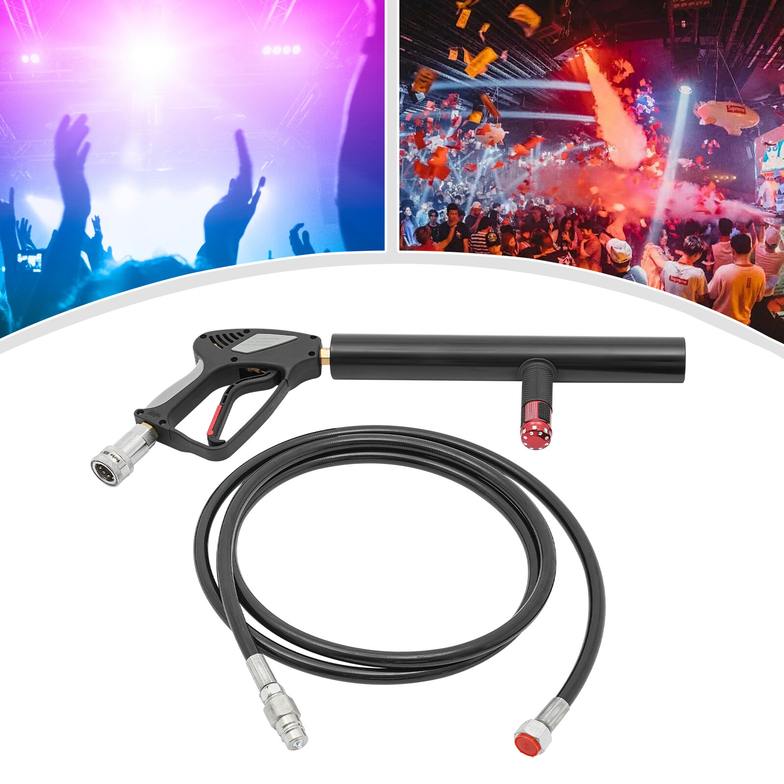 Stage Cannon CO2 Blaster Handheld Night Club Bar DJ Jet Effect Fogger Smoker Gun