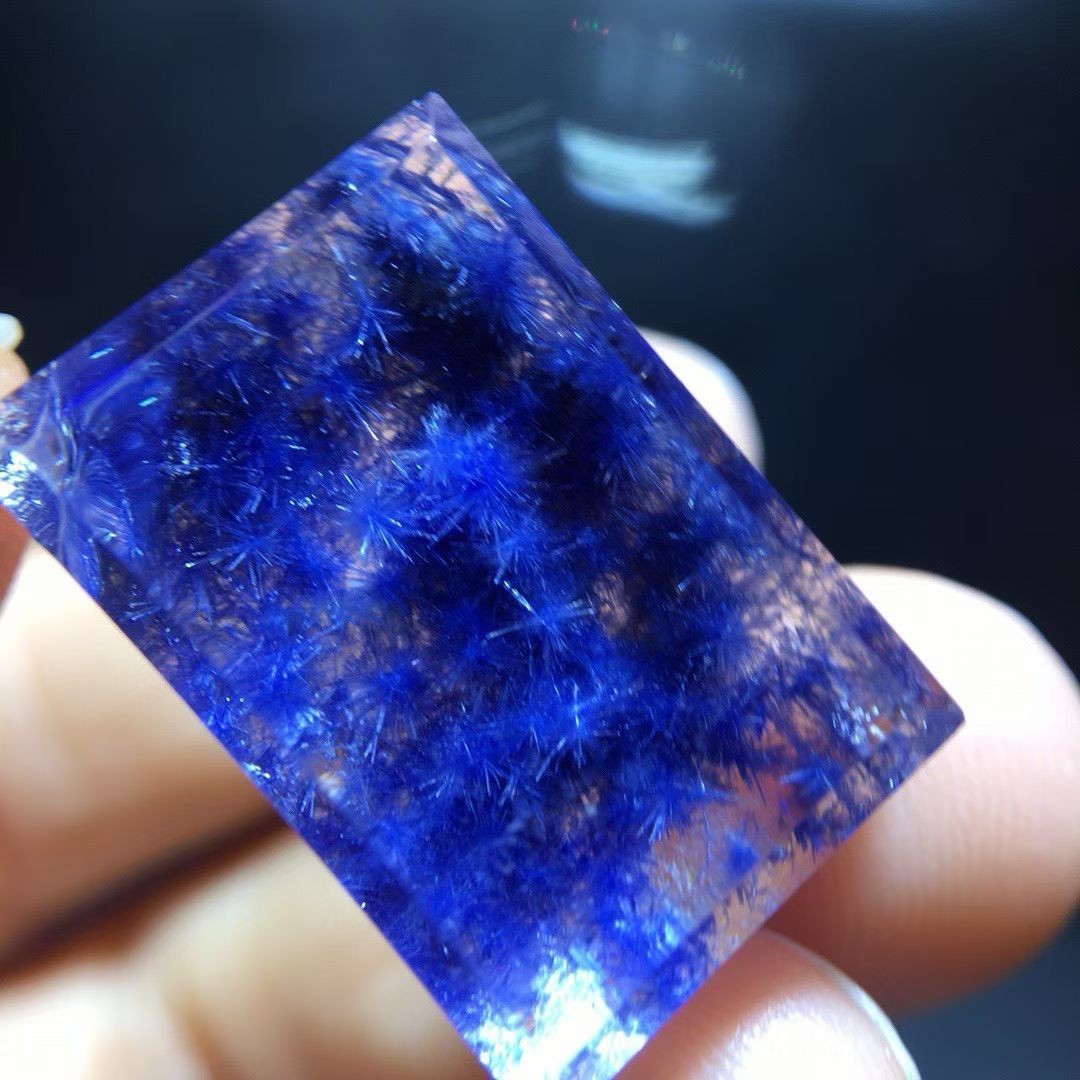 22.2*15.4*9.7MM Gems Natural blue Rutilated quartz crystal Pendant mineral