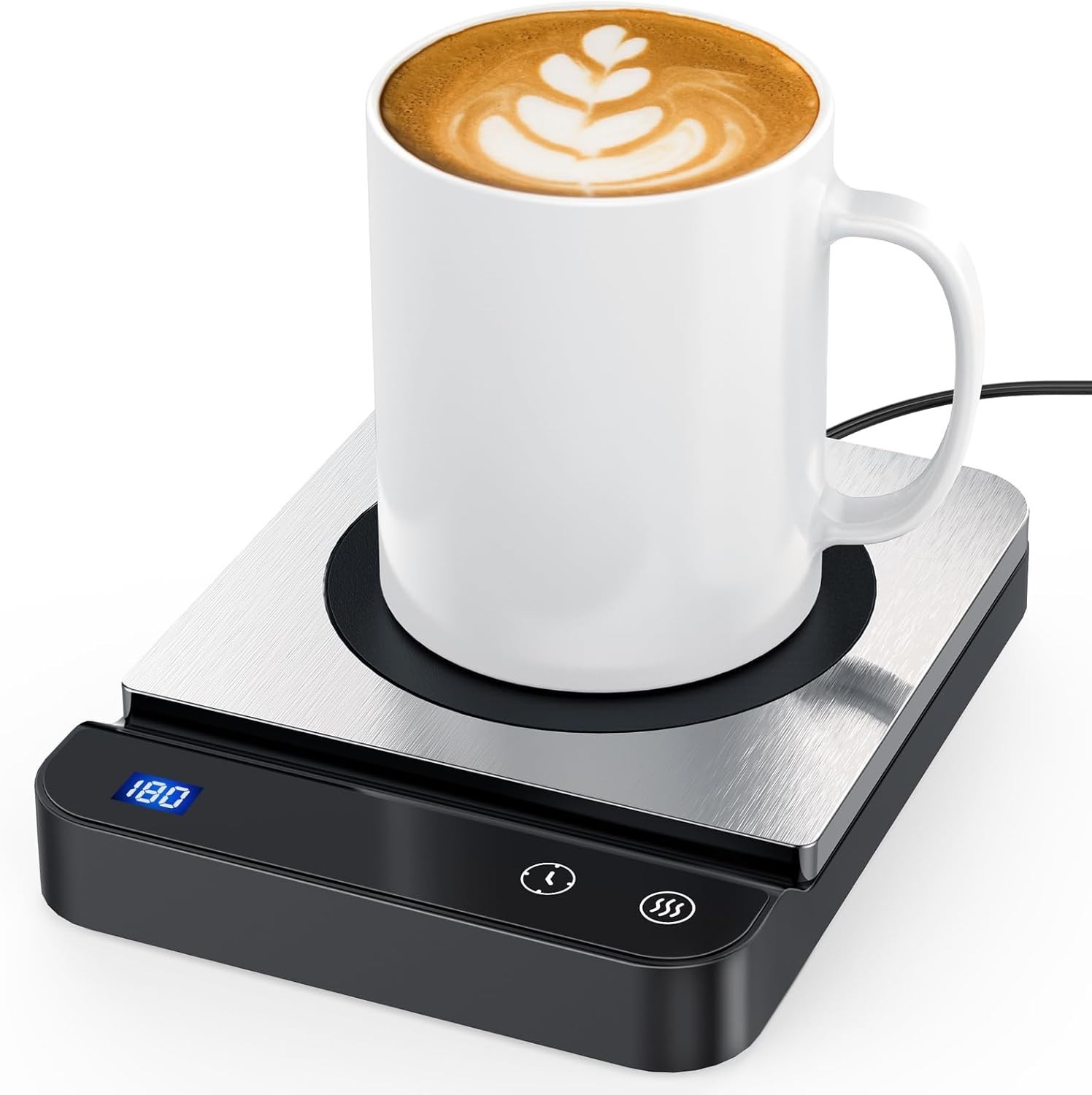 Coffee Mug Warmer for Desk with 3-Temp Settings Stainless Steel Ideal Gifts