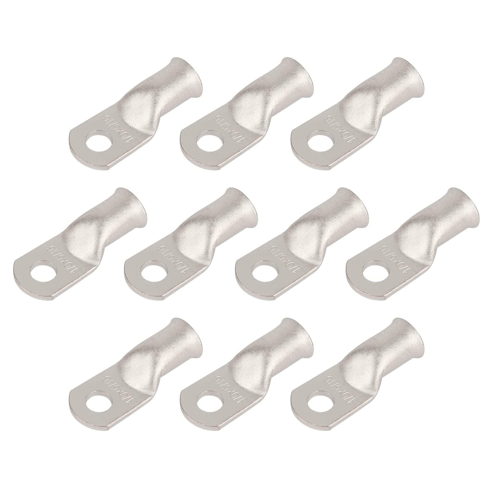 10pcs 1/0 AWG-5/16(M8) Tinned Copper Ring Terminals Battery Lugs, Heavy Duty ...