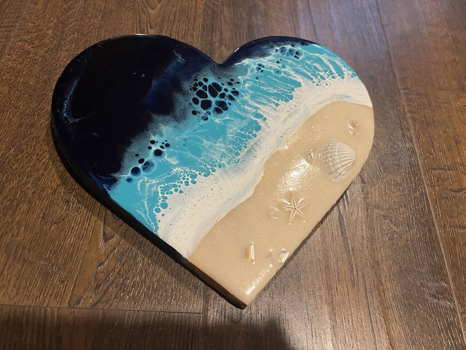 Ocean Heart Resin Art Decor For Home Wall Art