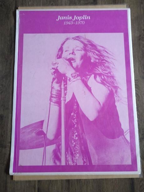 Vintage JANIS JOPLIN 1943-1970 Poster Rare 25" x 34-1/2" Original new/old stock