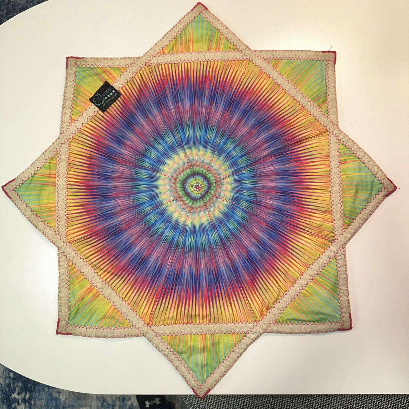 26” Official Spin Flow Star Spinning Cloth, Dapo Star Festival Rave Toy 2 Sided