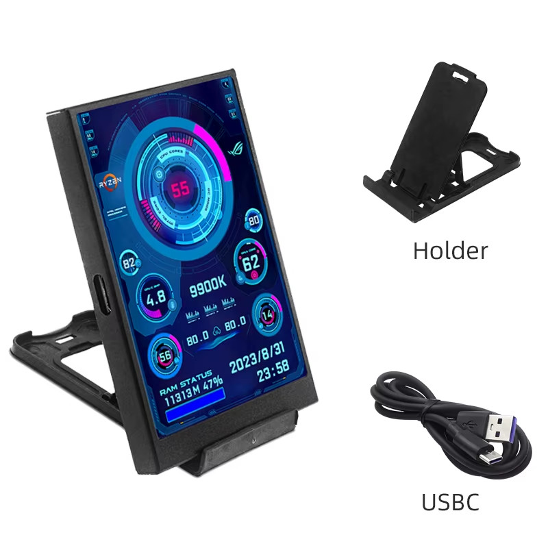 3.5 Inch Type-C Secondary Screen for Computer CPU RAM GPU HDD Monitor 320*480 IP