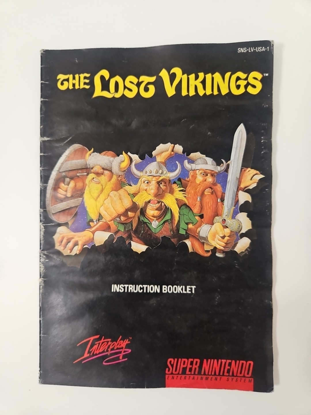 The Lost Vikings Instruction Manual Only Super Nintendo SNES