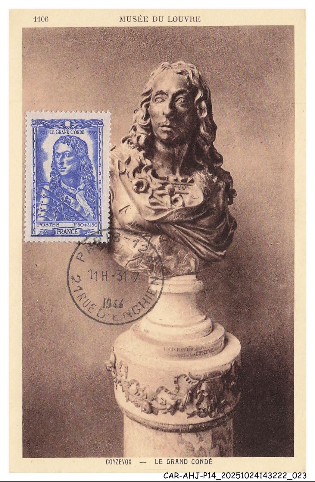 CAR-AHJP14-0672-CARD-MAXIMUN - Coyevox - The Great Condé - 1944