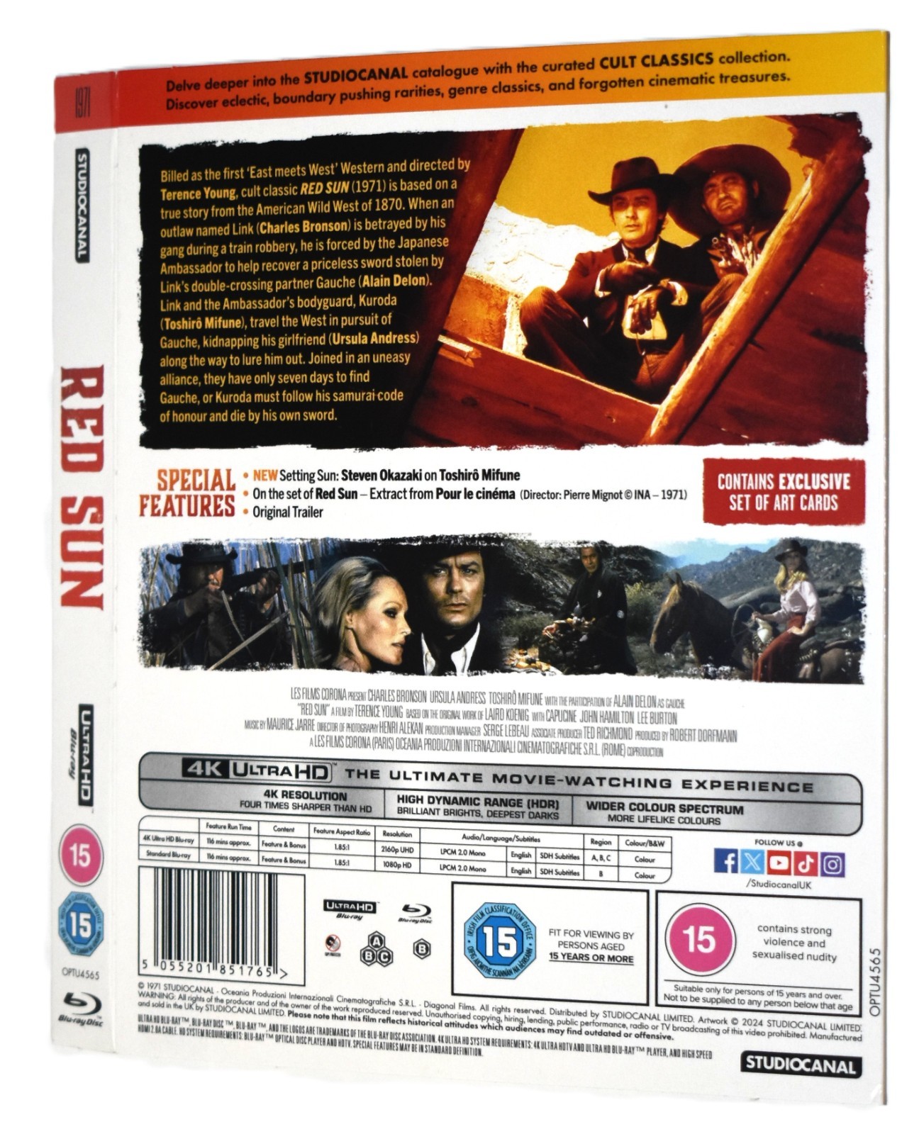 UHD SLIPCOVER ONLY - Fits: Red Sun 4K Ultra HD Blu-ray Import - SLIPCOVER ONLY