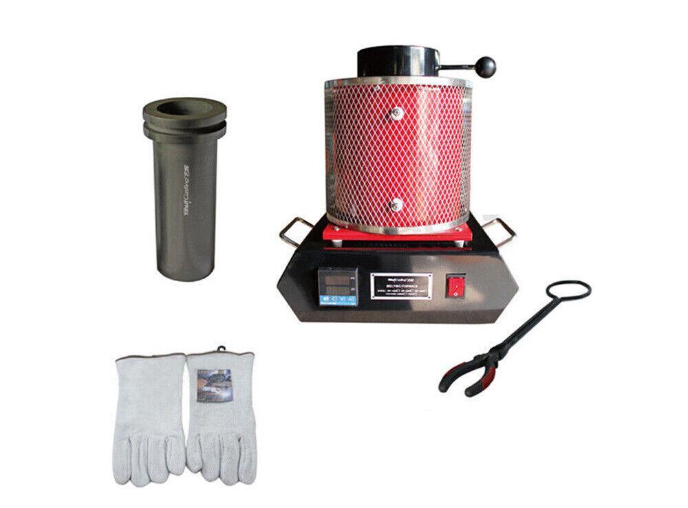 3KG Automatic Digital Melt Scrap Gold Melting Furnace jewelry Crucible Oven