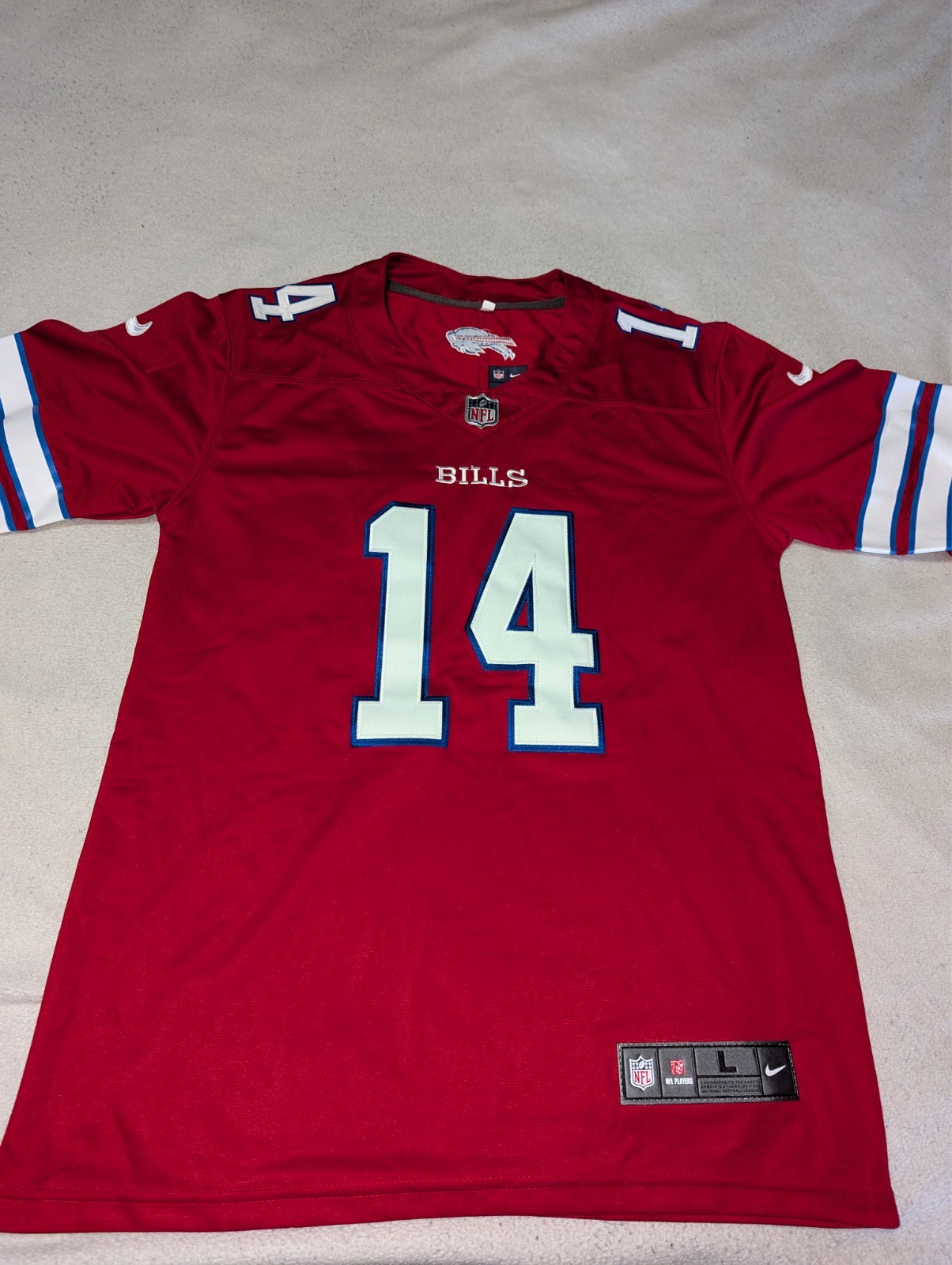 NIKE BUFFALO BILLS STEFON DIGGS RED JERSEY #14 NFL SIZE LARGE