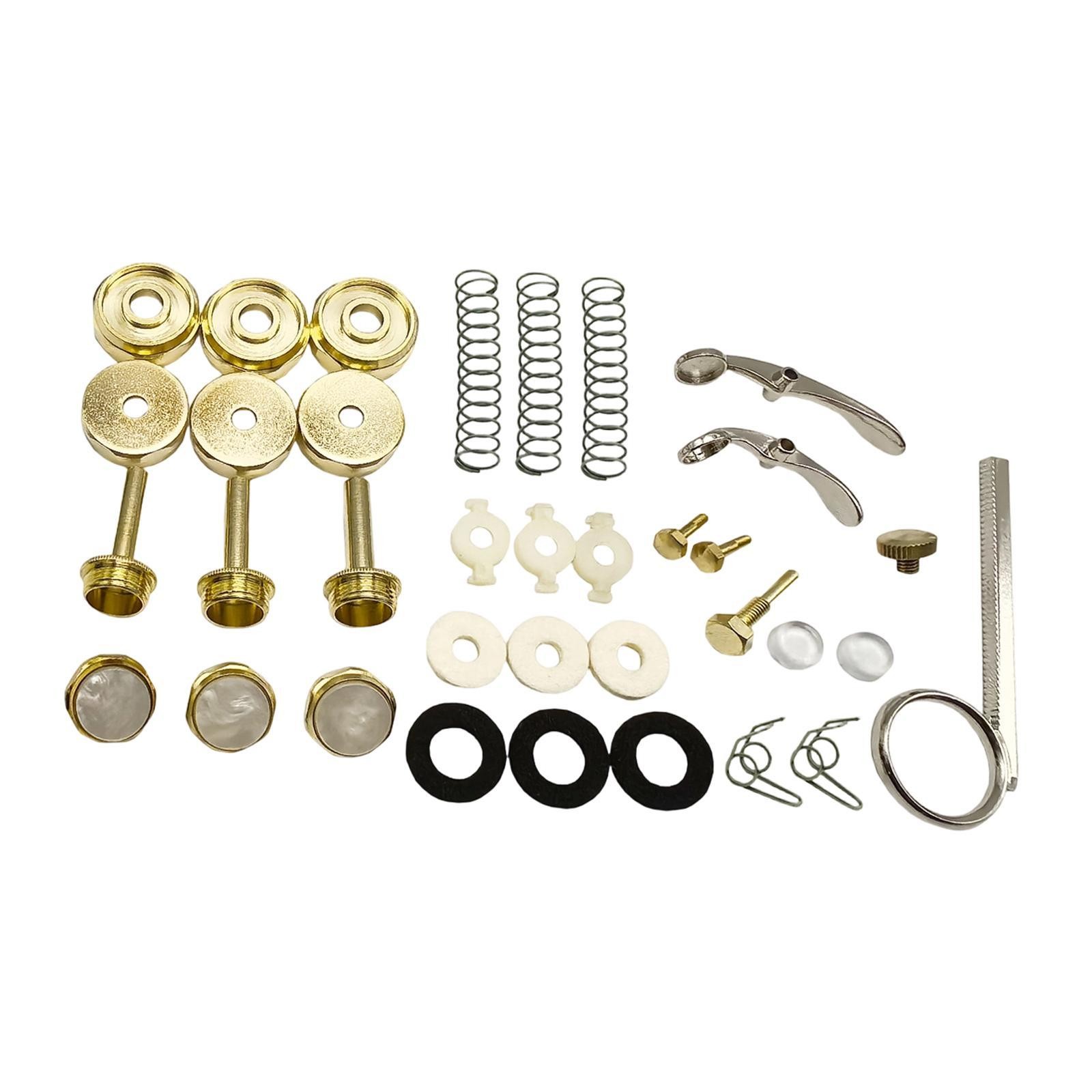 Trumpet Repair Kit Valve Cap Finger Buttons for Brass Instrument Replacement