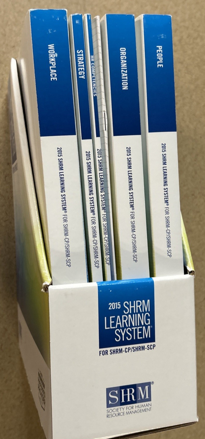 SHRM Learning System Books, 2015, SC-boxed  (6 of 7 Book Set) VG