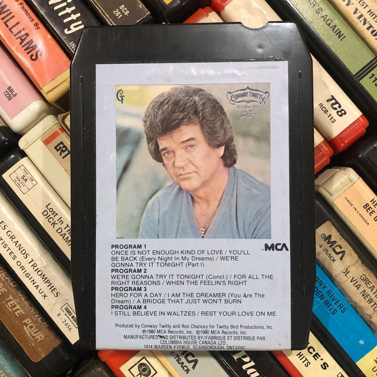 Conway Twitty : Rest your love on me 1980, 8 Track Tape CANADIAN