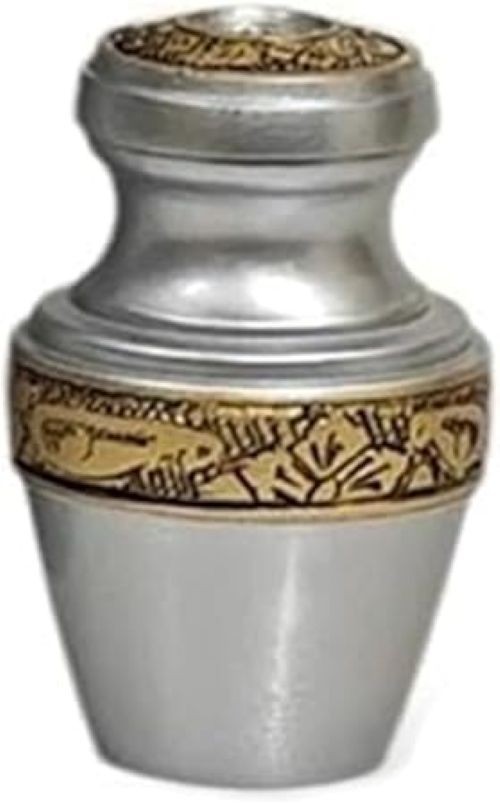 At Peace Memorials Tranquility Silver Keepsake Urn for Ashes