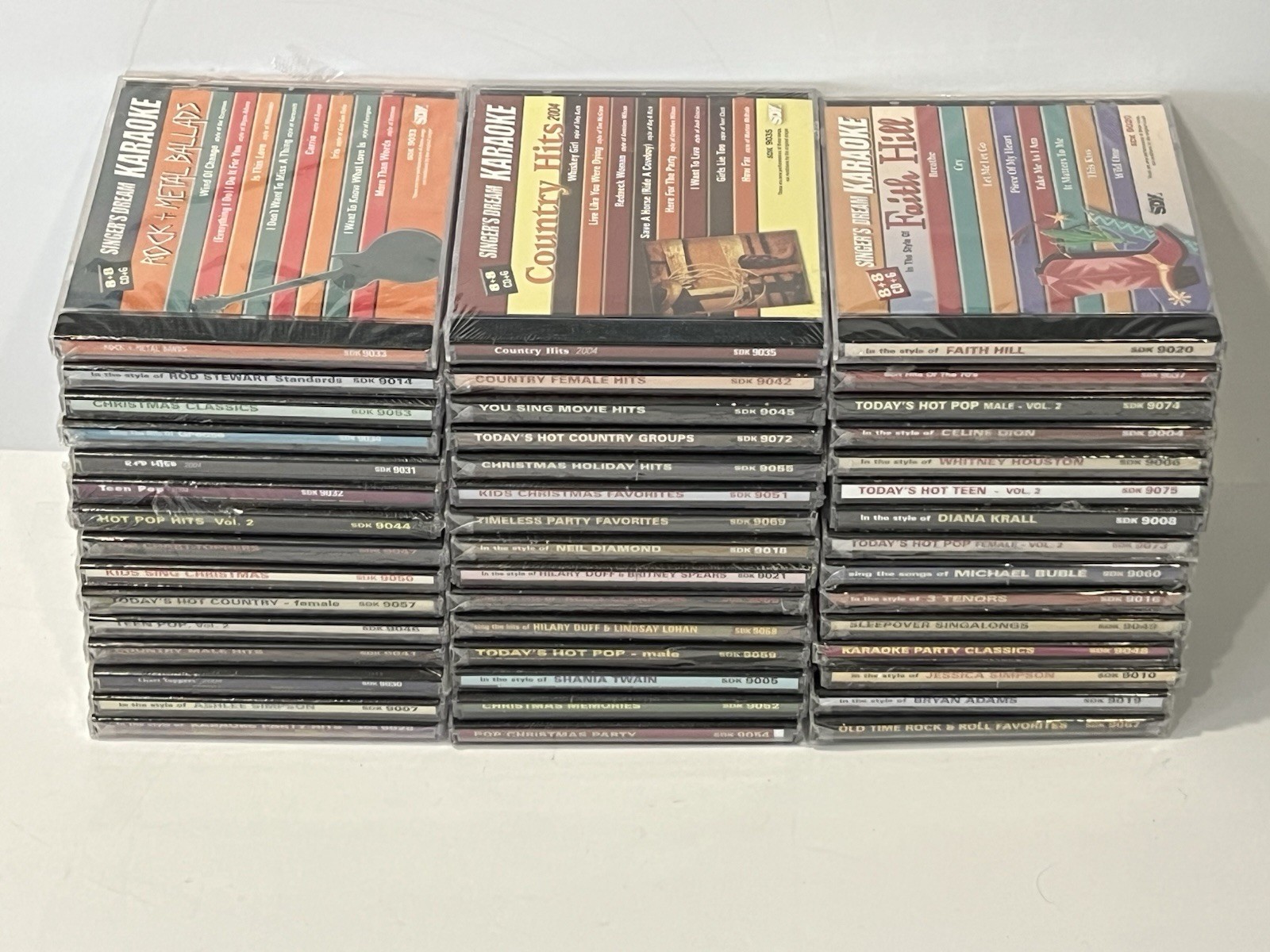 Karaoke Disc Lot CD+G 45 Discs Country Pop Rock CD Mixed - All Are New & Sealed