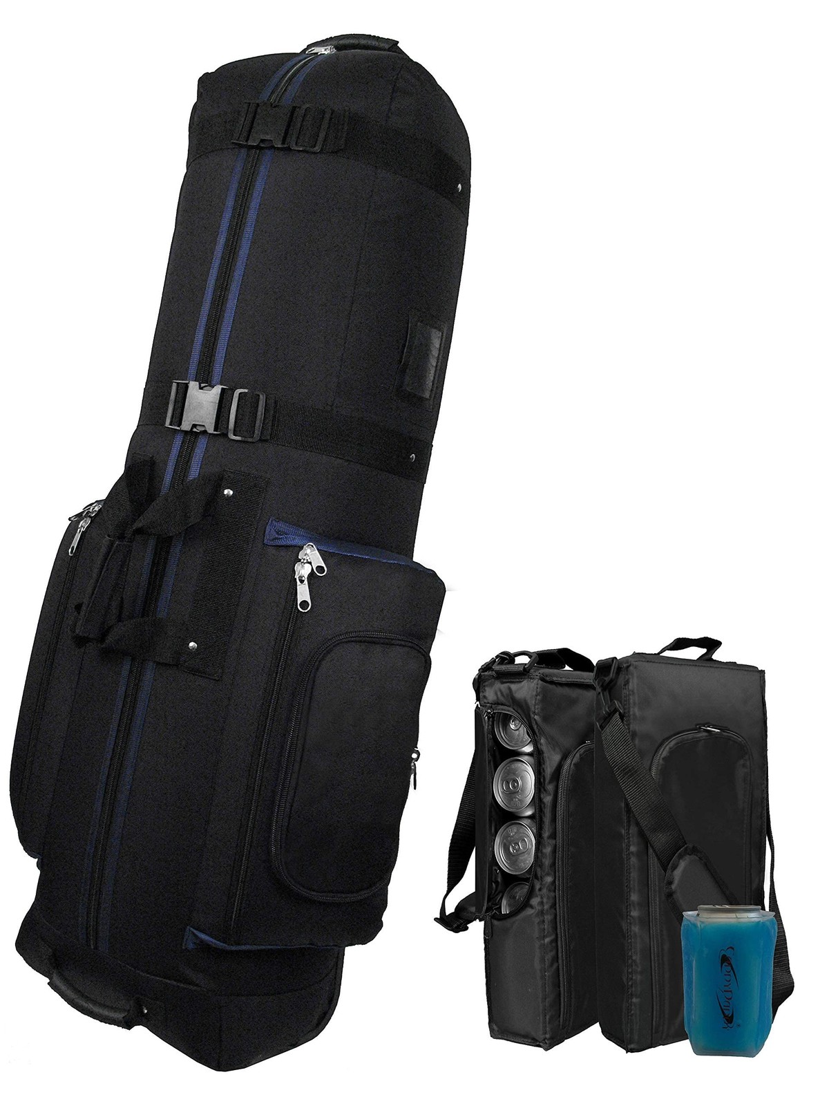 CaddyDaddy Constrictor 2 Travel Cover with 6pk Golf Bag Cooler